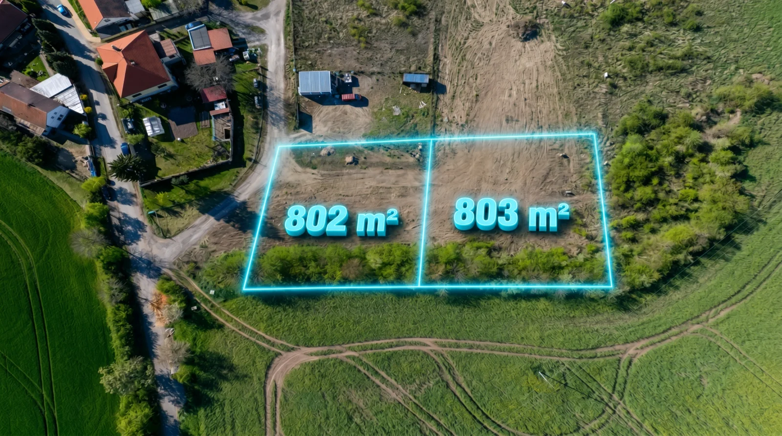 Prodej stavebního pozemku 1 605 m² Vrbčany